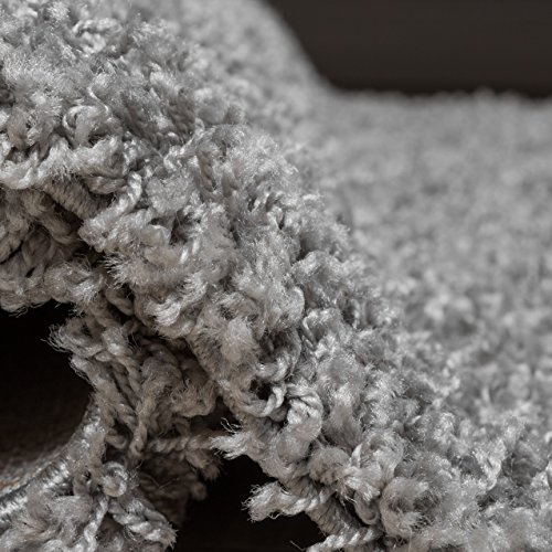 Shaggy Teppich Hochflor Langflor Teppiche Wohnzimmer Preishammer versch. Farben, Größe:120×170 cm, Farbe:grau - 2