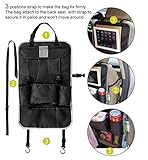 YOEEKU Geräumiges Auto Rückenlehnenschutz,Rücksitzschutz,Rücksitztasche,Rücksitz Organizer für Kinder,Reiseutensilien und Spielzeug (schwarz) - 3