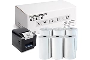 NOW PRODUCTS 80 x 40 mm Till Rolls BPA Free Thermal Receipt Paper Rolls for PDQ Credit Card Machines, POS, Cash Register Great for Small Business Premium Quality White (20 Rolls)