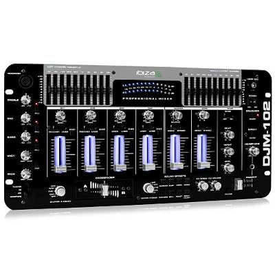 Ibiza DJM102-SB Table de mixage Noir