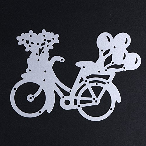Amazingdeal365 Metall Form Schablonen Schneiden DIY Dekor Sammelalbum Karten Buchzeichen Lesezeichen als Geschenk für Freunde Geburtstag Kinder,Kindergarten Hobby Schule Handarbeit Unterricht usw. Ein tolles Geschenk! (Lovely Fahrad) - 5