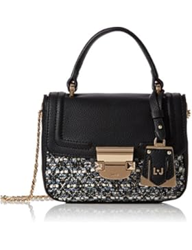 Liu Jo Damen S Cross Body Long Island Boucl Umhängetasche, Schwarz (Nero), 8x15x26 cm