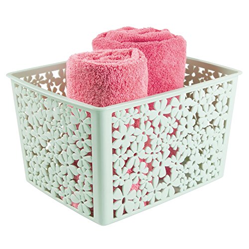 InterDesign 59239EU Blumz Aufbewahrungskorb für Küche, Bad, Büro, Garage – 25,4 x 19,46 x 14,22 cm, Mint, Plastik, 25,4 x 9,46 x 14,22 cm - 2