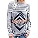 Produktbild Damen Oberteile,Mosstars Frauen Langarm Print Schulterfrei Pullover Sweat Shirt Tuniken Tops Bluse Langarmshirts Pulli