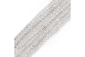 GEM-INSIDE CREATE YOUR OWN FASHION Gem-Inside 2mm AAA Grade Blue Rainbow Flash Moonstone Natural Gemstone Faceted Round Semi Precious Loose Seed Beads for Jewellery Making 15" Strand