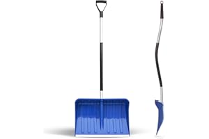 Prime Garden® Alpen Ergo - Pala da neve, 55 cm, impugnatura ergonomica Alustiel D, bordo in alluminio