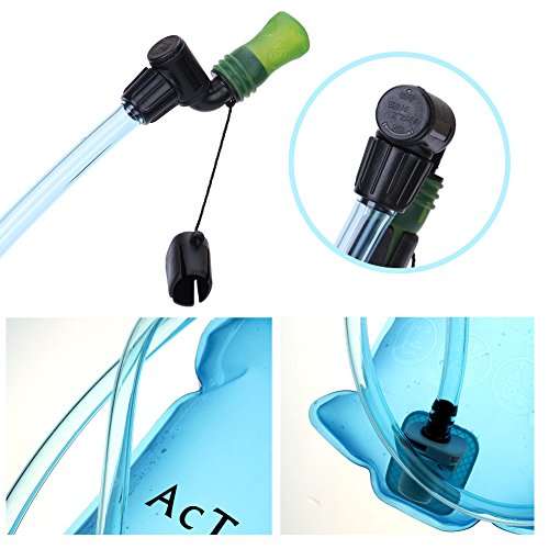 AcTopp Trinkblase 2L/3L Trinkbeutel FDA genehmigt lecksicher Trinkbeutel Hydration Pack Wasserreservoir Trinksystem für Rucksack für Radfahren Rucksackreisen Wandern Camping Klettern - 5