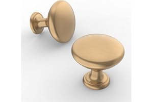 COINKOLY Astree 10 pezzi Pomelli per Mobili Oro per Mobili da Cucina Pomelli Materiale in lega di zinco per Mobili Circolare maniglie con vite pomelli per cassetti