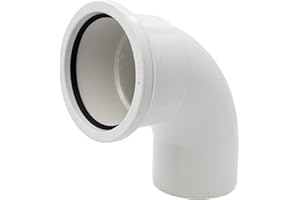 TRULY PVC LIMITED 90° Bend (Single Socket), White Kayflow 110mm Soil & Waste Pipe Fitting