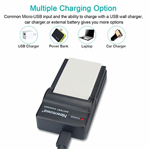 Newmowa Batterie EN-EL5  2  et Chargeur Micro USB Portable Kit pour Nikon Coolpix P530  P520  P510  P100  P500  P5100  P5000  P6000  P90  P80