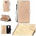 Produktbild Jepson LG G3 / D858 (5,5 Zoll) Hülle, Leadertasche Premium Lederhülle Flip Case im Bookstyle Folio Cover Kartenfächer Magnetverschluss und Standfunktion Leder Schale Etui für Handytasche Schutzhülle Prägung Schmetterling Muster.