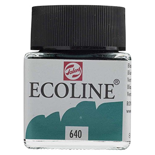 Royal Talens Ecoline Liquid Watercolor, 30ml Bottle, Bluish Green (11256400)