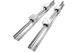 Mophorn Linearführung SBR16 500mm Linearschiene 2PCS SBR16 mit 4PCS SBR16UU Führungswagen Kugelumlaufspindel Führungsschiene für 3D Drucker CNC Maschine