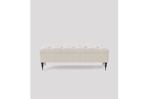 AZ Interiors Royal Furniture Chesterfield Ottoman Storage Box Bench – Upholstered Velvet End of Bed Bench, Footstool Coffee Table, Large Blanket Box & Window Seat