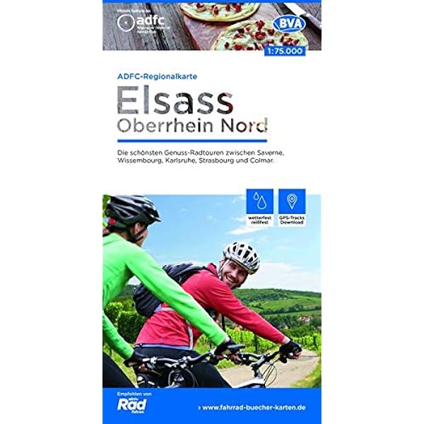 adfc regionalkarte elsass oberrhein nord 1 75 000 reiss und wetterfest gps tracks download die schonsten genuss radtouren zwischen saverne und colmar adfc regionalkarte 1 75000 amazon de allgemeiner deutscher fahrrad club e v adfc bva
