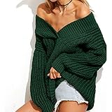 ITISME Damen Strickjacke Mode Frauen Langarm V-Ausschnitt Strickpullover Strickwaren Pullover