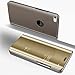 Produktbild Hülle iPhone 6S 4.7,Schutzhülle iPhone 6 4.7,SaKuLa [Ultra Slim] Elegante Überzug Mirror Flip Case Spiegel Kview Ledertasche Handyhülle Brieftasche im BookStyle für iPhone 6/6S 4.7 mit Glitzer Kristall Back Cover,Stoßdämpfend TPU Silikon Klapphülle Crystal Sparkle Bling PU Leather Folio Etui Bumper Kunstleder Tasche für iPhone 6/6S 4.7 mit Kredit Kartenfächer [Standfunktion] [Magnetverschluß] -Spiegel Golden