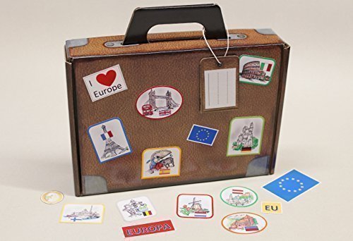 Deko-cut Geschenkkoffer - Bastelset - Europareise -