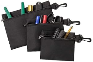 KAIRUIERD 3 Pack Zipper Tool Pouch Bag Small Tool Waterproof Pouch Utility Canvas Tool Storage Bag Heavy Duty Tool Organiser Portable Storage Pouch Gifts for Men