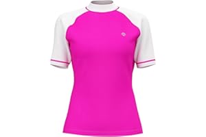 GENERIC HDTIYUYP UV Shirt Damen Mädchen - Wasser Schwimmen Tshirt Rashguard Frauen Badeshirt Surf Shirt Schnelltrocknende Strand Shirt Wet Top
