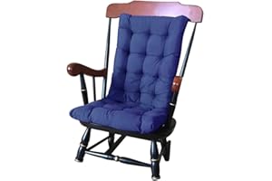 Anemoner High Back Chair Cushion, 120x50x8cm Lounge Chair Cushions with Fixing Bands and Backrest, Thick Soft Foam Garden Chair Seat Pads for Outside Patio Sun Lounger Chair