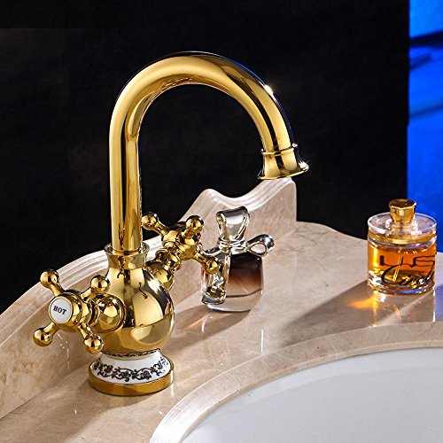 Preisvergleich Produktbild Messing antik Waschbecken Wasserhahn-@wei