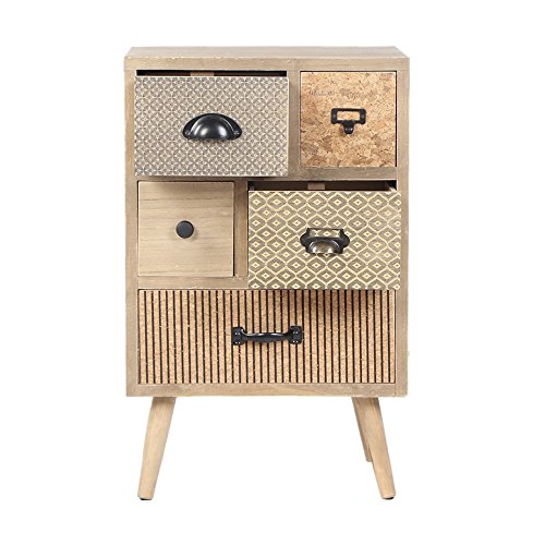 VIVA HOME Cómoda de Madera, 40 x 30 x 64 cm, Mueble de Almacenamiento