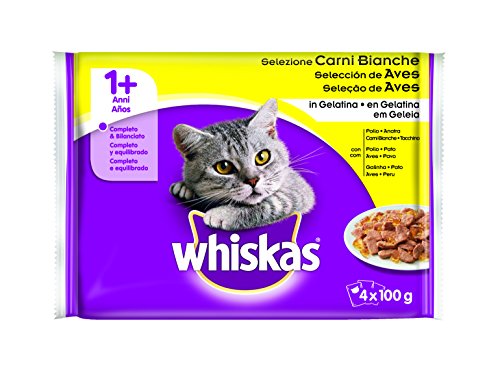 Whiskas Selección de Aves Bolsitas para Gatos, 1+ Años - 400 gr