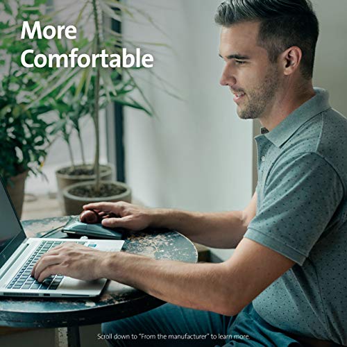 Kensington K72327EU Slimblade Mouse - Ratón con Esfera de Desplazamiento Ergonómica con Cable, Compatible con Windows y Macos, Rojo Rubí