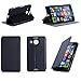 Produktbild Microsoft Lumia 950 XL Dual Sim Tasche Leder Style schwarz Hülle Cover mit Stand - Zubehör Etui smartphone 2015 Lumia 950 XL Flip Case Schutzhülle (Handy tasche folio PU Leder, Black) - Brand XEPTIO accessoires