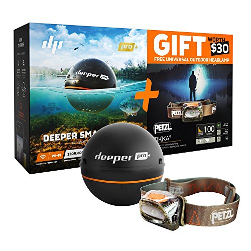 Preisvergleich Produktbild Deeper ITGAM0432 Pro+ Smart Echolot mit PETZL Kopflampe Schwarz