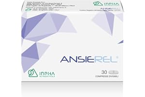INPHA 2000 ANSIEREL® Relax e Sonno fisiologico - con Teanina, GABA, Griffonia, Valeriana e Melissa ● Adatto per chi segue un’alimentazione vegetariana ● Senza Glutine e Naturalmente privo di Lattosio ● 30 CPR