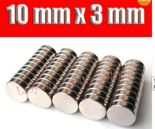 Glück-Express N42 - Imanes circulares planos (10 x 3 mm, 50 unidades)