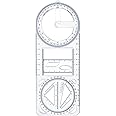 Jashgop Multifunctional Geometric Ruler Mathematics Drawing Template for Woodworking Style A | 1 Multifunctional Geometric Ruler.