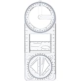 Jashgop Multifunctional Geometric Ruler Mathematics Drawing Template for Woodworking Style A | 1 Multifunctional Geometric Ru