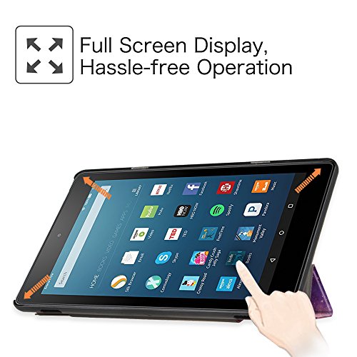 Fintie Hülle für Fire HD 8 2016 – Ultra Slim Lightweight Schutzhülle Smart Cover mit Standfunktion und Auto Schlaf / Wach Funktion für das neue Fire HD 8 Tablet (6. Generation – 2016 Modell), Die Galaxie - 6
