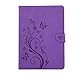 Price comparison product image Samsung Galaxy Tab 4 10.1 Case (Nor for Samsung Galaxy Tab A 10.1 T580), A-BEAUTY Embossed with Butterfly and Rose Pattern Folding Folio Magnetic Book Cases with Credit Card and Flip Stand Function for Samsung Galaxy Tab 4 10.1 Inch T530 (Nor for Samsung Galaxy Tab A 10.1 T580), Purple