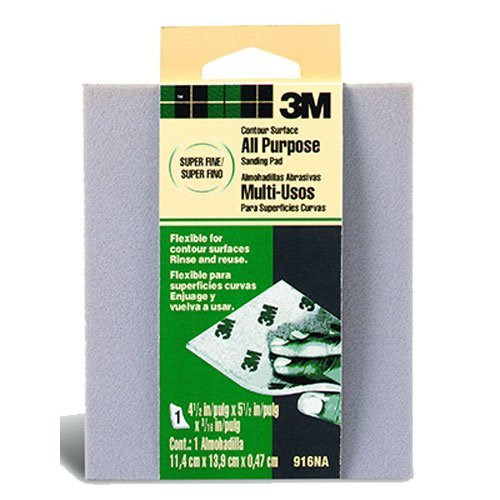 3M F18024 916 Sanding Sponge, Extra Fine, Pack of 1
