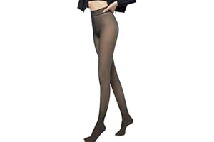 BTkviseQat Thermostrumpfhosen für damen,Strumpfhosen Damen Winter,Gefütterte Strumpfhose,Gefälschte Durchscheinend Plüschstrümpfe Pantyhose Wärmende Fleece Strumpfhose