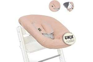 Housse de protection Ukje compatible avec les nouveau-nés Stokke avec coussinets de sangle | Accessoires de chaise haute | Housse en tissu pour chaises hautes pour bébés et tout-petits