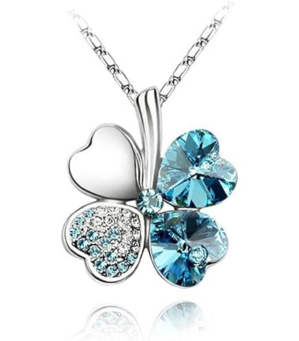 Collana con ciondolo a quadrifoglio a forma di cuore pieghevole magnetica creativa gioielli popolari due modi per indossare un regalo insolo per feste  36