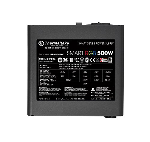 Thermaltake Smart RGB 500W - Fuente de alimentaci  n de 500 W  Color Negro