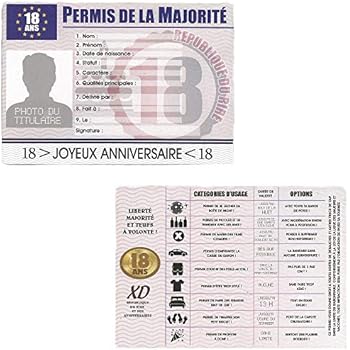 Permis Humoristique La Vingtaine - Carte D'Anniversaire 20 Ans Drôle, Format 15x20.5 Cm (Déplié 20x44 Cm)