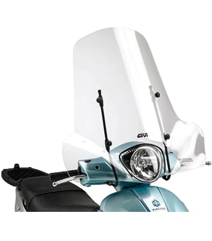 FACO 23411 Windshield With Rods – 725x735mm, For Piaggio Liberty Iget 4T 150 (2015-2022), Made In Italy