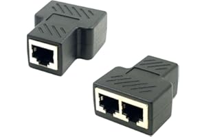 chenyang RJ45 Adattatore splitter Cat6 RJ45 8P8C Presa da 1 a 2 Adattatore connettore splitter di rete Ethernet 2 pz/set