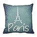 Produktbild Jiayou J Ombre Paris Eiffel Tower Throw 18 * 18 Pillow Case