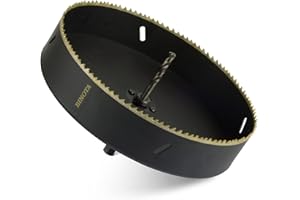 BINOTA Scie Cloche Bi-Métal M42 200 mm, pour Métal, Bois, Contreplaqué, PVC, Panneau de Fibres, Plaques de Plâtre