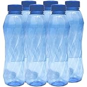 Princeware Pet Fridge Silky Plastic Bottle, Set of 6, 900ml, Dark Blue