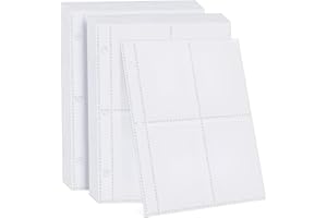 MAGIC SELECT Okładki na karty kolekcjonerskie, 50 stron, 400 kieszeni na karty kolekcjonerskie, wymienne arkusze do albumu lub segregatora pierścieniowego A5