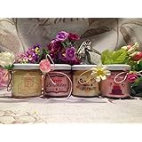 Alles Gute zum Geburtstag 4 Töpfe mit Soja-Wachskerzen und ätherischen Ölen